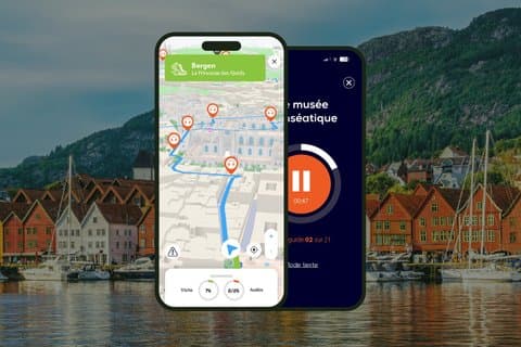 Bergen audioguidet byvandring: 3,5 timer og 24 lydkommentarer
