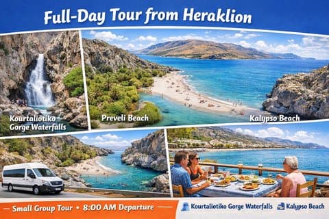 Petit groupe : Gorges de Kourtaliotiko, Preveli/Kalypso Beach & Plakias