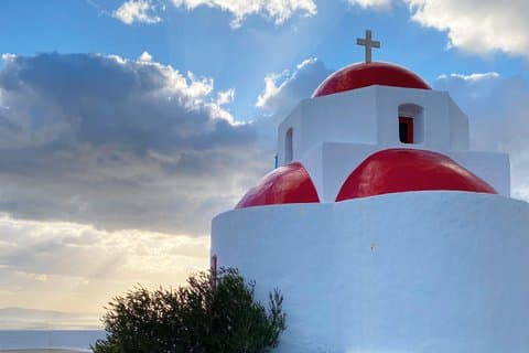 Privata Mykonos landmärken och landskap