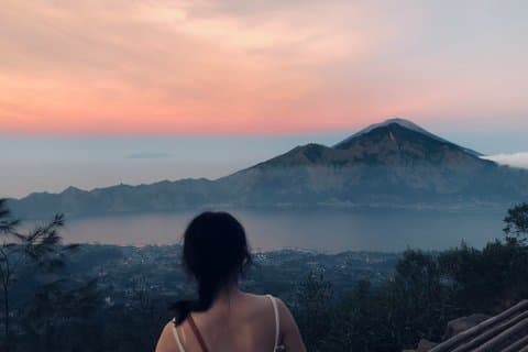 Tour de meio dia em Kintamani: Vista do Vulcão, Templo e Terraço de Arroz
