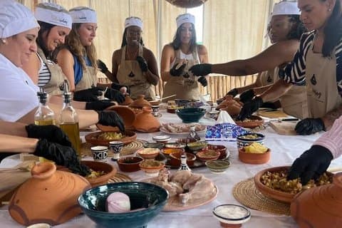 Agafay Desert Moroccan Cooking Class & Camel Ride Dinner