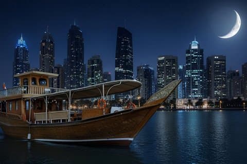 Doha: Moonlight Dinner Cruise with Transfers