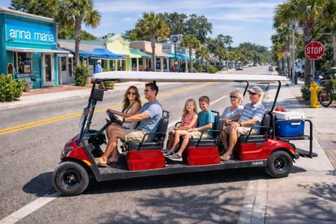 8 Alquiler de carritos de golf de gas para pasajeros en Anna Maria