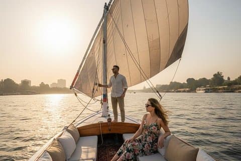Kairo Private Felucca Fahrt auf dem Nil mit Abholung und Getränken