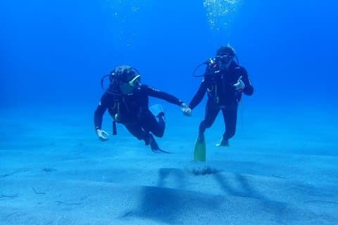Rethymnon Kreta Plakias Dykning Upplevelse