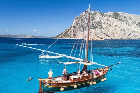 One Day Tour by Traditional Sailing Boat Tavolara & Molara