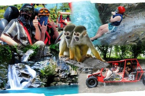 3 in 1 : Wasserfälle Buggy und Zip Lines Puerto Plata