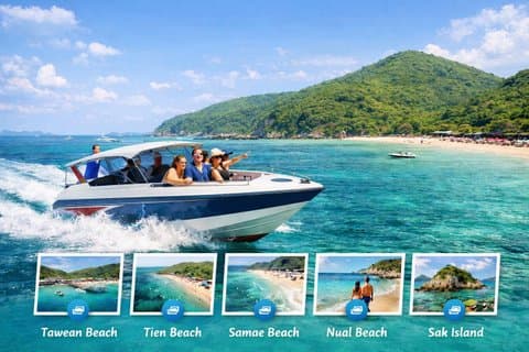 Pattaya Coral Island Private Speedboat Tour to Koh Larn Beaches