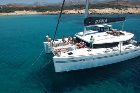 Private Catamaran Cruise from Paros Mudbath and Cliff Jump