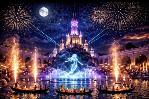 Side Land of Legends Night Show com transferências incluídas