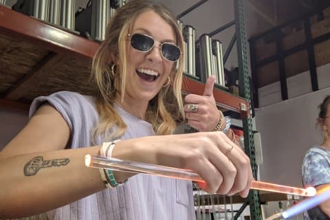 4 Hour intro to Glassblowing Class. Hands on for beginners.