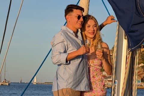 Privat boutique Lisboa båttur Sunset Seiling og drikke