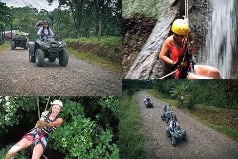 canyoning com ATV 4X4 em cachoeiras perto de La Fortuna