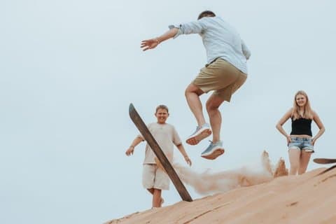 Agadir Sandboarding og Canyon besøg oplevelse på Timlalin Dunes