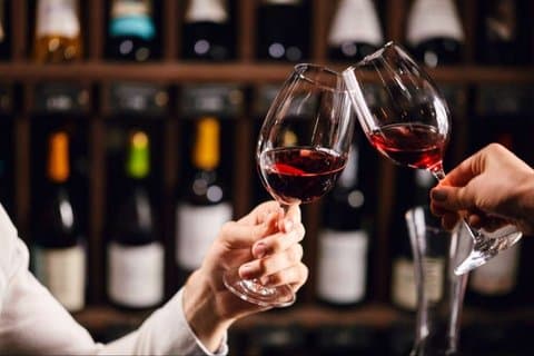 アリーナ裏でのヴァルポリチェッラプレミアムワイン試飲体験
