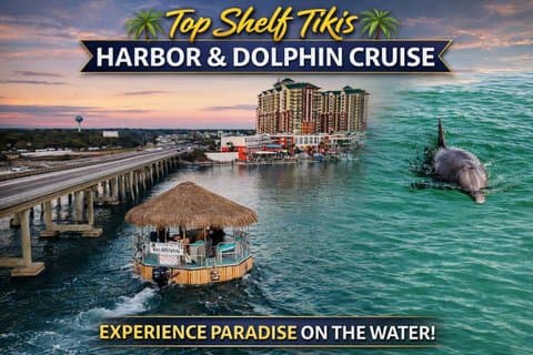 1.5 Hour Tiki Boat Harbor and Dolphin Cruise Destin FL