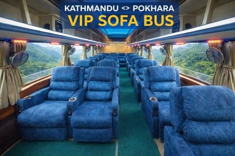 Pokhara To Kathmandu Tourist Bus Ticket (VIP Luxury Sofa)