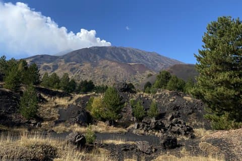 Mount Etna and Taormina from Catania