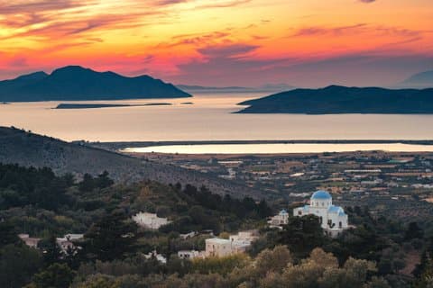 Tour al tramonto di Zia da Kos - Vista sulle montagne e strade del villaggio