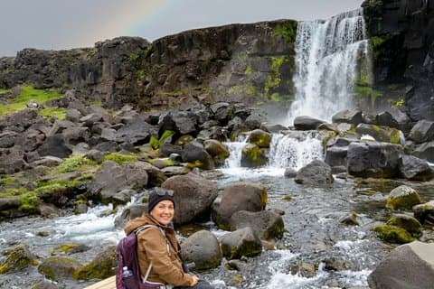 Golden Circle Private Tour med Faxafoss fra Keflavik flyplass