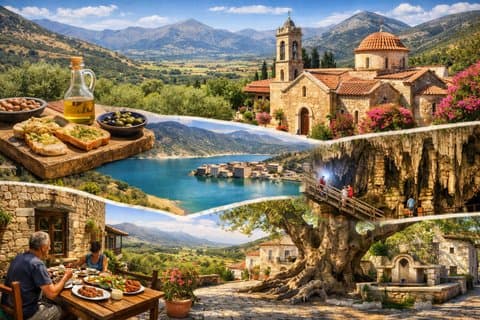 Zeus Cave Lasithi Plateau Krasi Village et expérience de l'huile d'olive