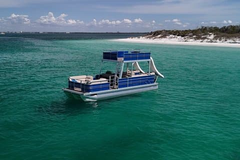 Dubbeldäckare Slide Båtuthyrning till Shell Island
