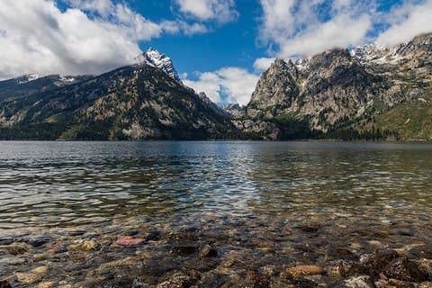 Abenteuer bei Sonnenuntergang im Grand Teton Nationalpark