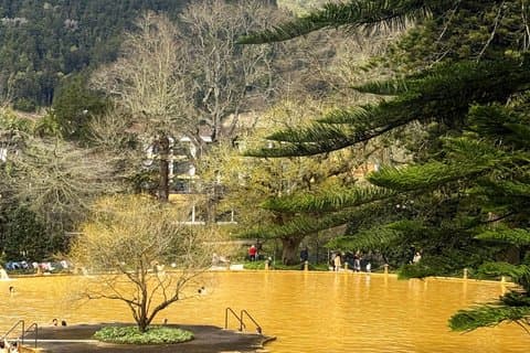 火山ルートと温泉体験
