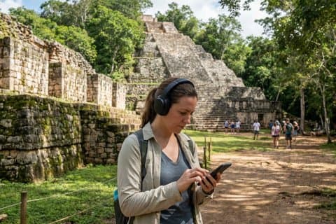 Tour a piedi autoguidato di Ek Balam con audio Guida