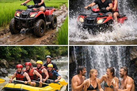 Melhores Aventuras Ubud : ATV Quad Bike,Rafting de Água Branca,Waterfall