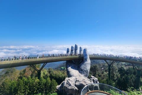 Privat guidad tur till GOLDEN BRIDGE BA NA HILLS från TIEN SA eller CHAN MAY Port