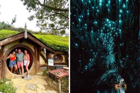 Hobbiton & Waitomo Caves dagtour met lunch vanuit Auckland
