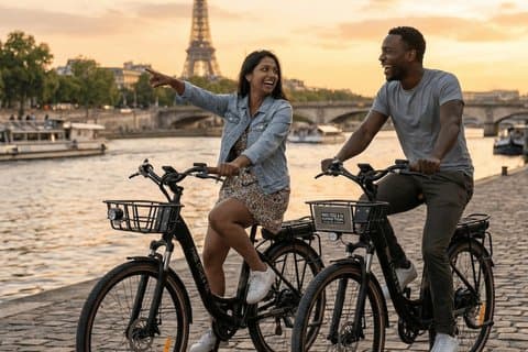 Paris Highlights E-Bike-Tour auf Eiffelturm und Louvre