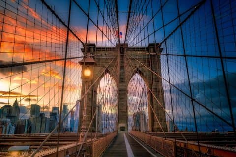 Brooklyn Bridge Sunset Walking Tour med DUMBO og Treats