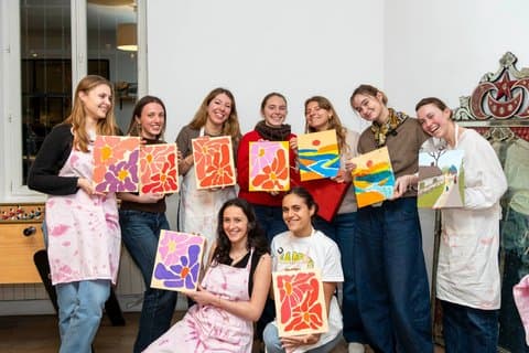 Painting&Wine Workshop - Esperienza di pittura creativa a Parigi