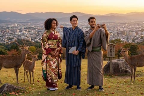 Servizio fotografico autentico Nara Park : momenti magici con cervi sacri