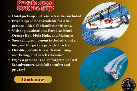 Private Speedboat Snorkeling tur i Hurghada