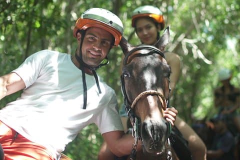 Horse swimming and polo experience