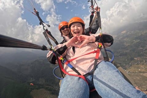 Dalat Tandem Paragliding Experience from Langbiang Peak