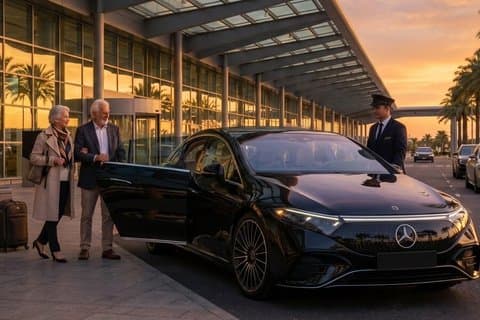 Luxe privétransfer met chauffeur vanaf de luchthaven van Lissabon.