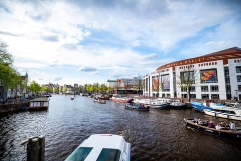 Amsterdam Kanalrundfahrt mit Fortgeschrittener Hauptbahnhof