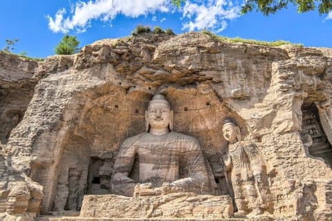 Pekín Viaje en tren Cuevas de Yungang y templo colgante