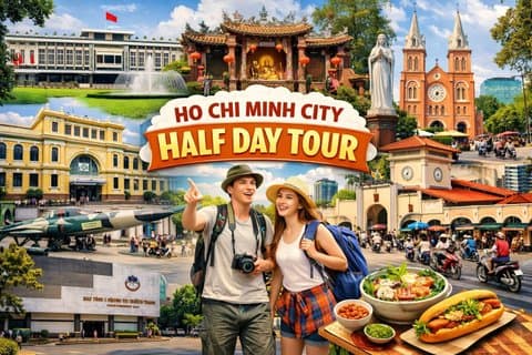 Tour di mezza giornata di Ho Chi Minh City per piccoli gruppi con 6 luoghi famosi
