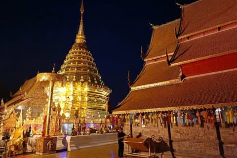 Visite privée d'une demi-journée à Wat Pha Lat & Doi Suthep
