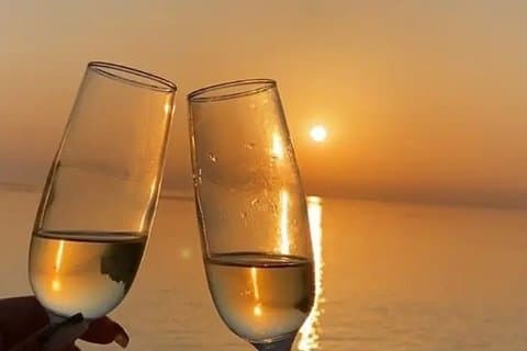 Miami Sunset Champagnekryssning med skylineutsikt