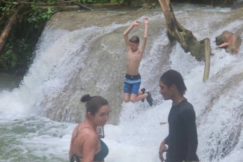 Shuttle Bus to Blue Hole Ocho Rios Jamaica with Shopping & Lunch