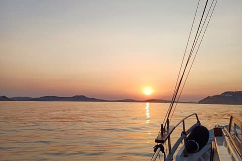 Mykonos privat krydstogt ved solnedgang
