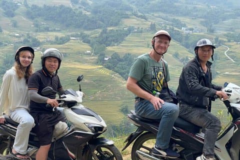 Sapa Mezza Giornata in Moto : Montagne, Terrazze di Riso e Villaggi