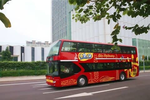 Bus touristique à impériale à deux étages à houblon de Canton