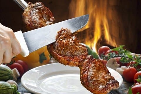Smaken van Braziliaanse Churrascaria Diner Eating Experience